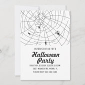 Invitation Illustration du Doodle de l'Araignée de la fête d' (Devant)