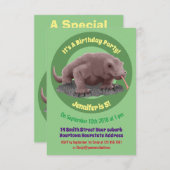 Invitation Illustration du dragon de Komodo (Devant / Derrière)