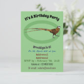 Invitation Illustration du faisan de Reeves (Debout devant)