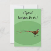 Invitation Illustration du faisan de Reeves (Dos)