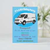 Invitation Illustration du fourgon de livraison (Debout devant)