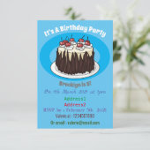 Invitation Illustration du gâteau de la Forêt-Noire (Debout devant)