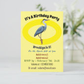 Invitation Illustration du grand héron bleu (Debout devant)