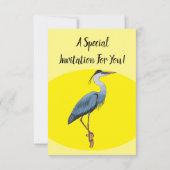 Invitation Illustration du grand héron bleu (Dos)