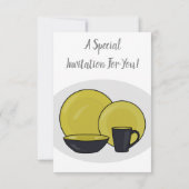 Invitation Illustration du jeu de produits de table (Dos)