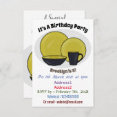 Invitation Illustration du jeu de produits de table (Devant / Derrière)