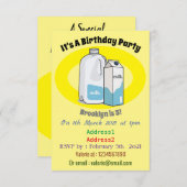 Invitation Illustration du lait (Devant / Derrière)