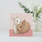 Invitation Illustration du lapin mignon (Debout devant)