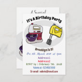 Invitation Illustration du mixer (Devant / Derrière)