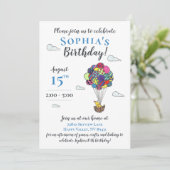 Invitation Illustration du nid d'oiseaux des ballons à air ch (Debout devant)