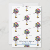 Invitation Illustration du nid d'oiseaux des ballons à air ch (Dos)