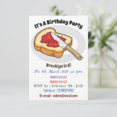 Invitation Illustration du pain et de la confiture (Debout devant)