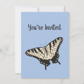 Invitation Illustration du papillon à queue noire de tigre ja (Devant)