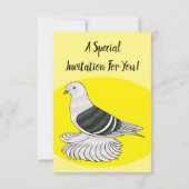 Invitation Illustration du pigeon pigeon du Bouclier de Saxon (Dos)