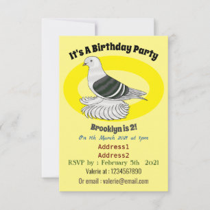 Invitation Illustration du pigeon pigeon du Bouclier de Saxon