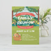 Invitation Illustration du pique-nique d'été de la Réunion fa (Debout devant)