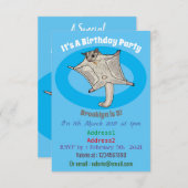 Invitation Illustration du planeur à sucre (Devant / Derrière)