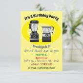 Invitation Illustration du processeur et du mixeur alimentair (Debout devant)