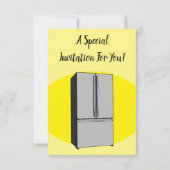 Invitation Illustration du réfrigérateur de porte française (Dos)