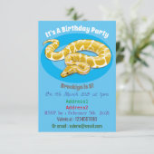 Invitation Illustration du serpent python birman (Debout devant)