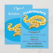 Invitation Illustration du serpent python birman (Devant / Derrière)