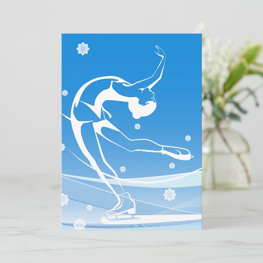 Invitation Illustration du sport de patinage sur glace