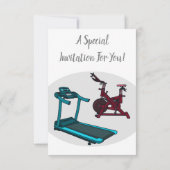 Invitation Illustration du tapis roulant et de la bande dessi (Dos)