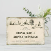 Invitation Illustration du terrain de camping Dîner de répéti (Debout devant)