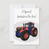Invitation Illustration du tracteur (Dos)