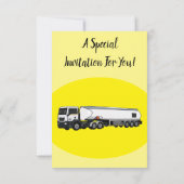 Invitation Illustration du transport de carburant par camion- (Dos)