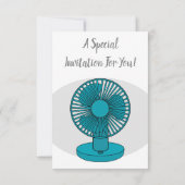 Invitation Illustration du ventilateur (Dos)