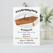 Invitation Illustration d'un bateau à roues (Debout devant)