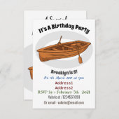 Invitation Illustration d'un bateau à roues (Devant / Derrière)