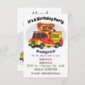 Invitation Illustration d'un camion de nourriture pour chien  (Devant / Derrière)