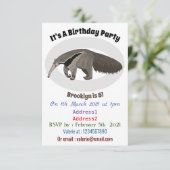Invitation Illustration d'un dessin animé d'Anteater (Debout devant)