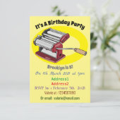 Invitation Illustration d'un fabricant de pâtes alimentaires (Debout devant)