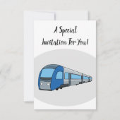 Invitation Illustration d'un train électrique (Dos)