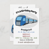 Invitation Illustration d'un train électrique (Devant / Derrière)