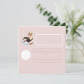 Invitation Illustration d'une aventure heureuse d'autruche mi (Debout devant)