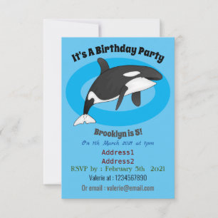 Invitation Illustration d'une baleine tueuse