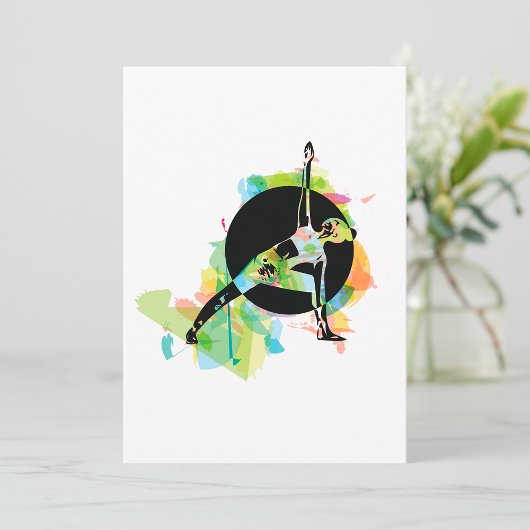 Invitation Illustration d'une femme qui s'étire