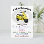 Invitation Illustration d'une moto cyclable (Debout devant)