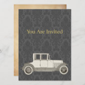 Invitation Illustration d'une voiture de collection des année (Devant / Derrière)