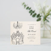 Invitation Illustration Elegant dinner table  (Debout devant)