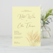 Invitation Illustration Élégante de Blé Crème (Debout devant)