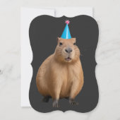 Invitation Illustration esthétique de capybara kawaii mignon (Devant)