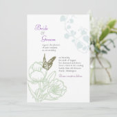 Invitation Illustration Flora & Butterfly Spring Wedding (Debout devant)