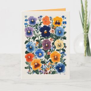 Invitation Illustration florale de Pansy Vibrant