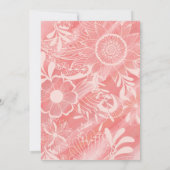 Invitation Illustration florale rose aquarelle Quinceañera (Dos)