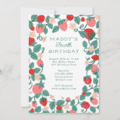 Invitation Illustration Fraise Berry Sweet Anniversaire (Devant)